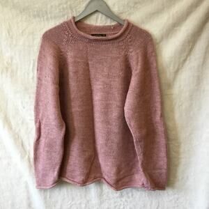 American South Side Pink Alpaca Wool Sweater